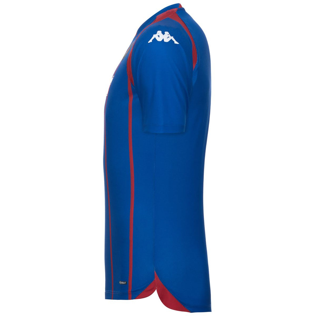 Maillot de football Partizan pour homme, bleu et bordeaux, en tissu recyclé main