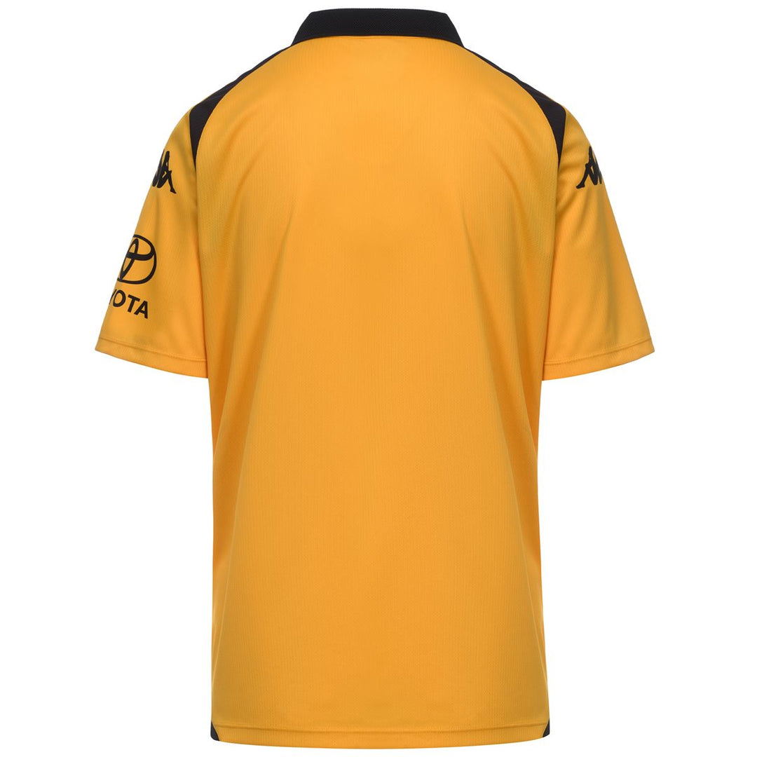 Maillot de football jaune pour homme des Kaizer Chiefs à rayures verticales main