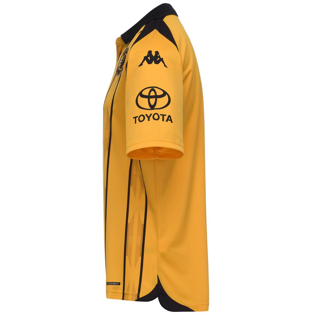 Maglia da calcio gialla da uomo dei Kaizer Chiefs con strisce verticali main