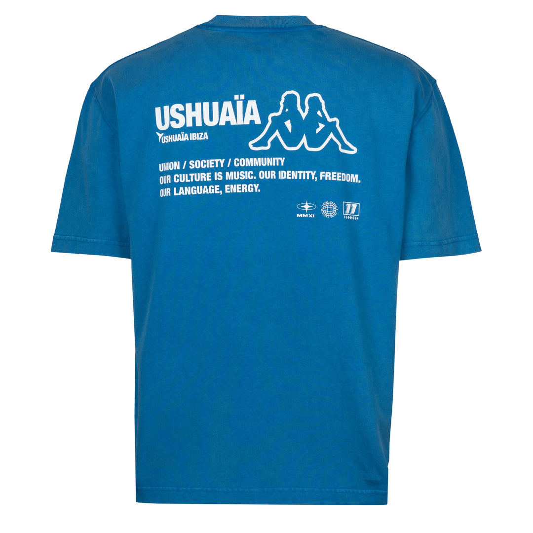 Blue Men's Oversize Sportswear T-Shirt in Soft Cotton main