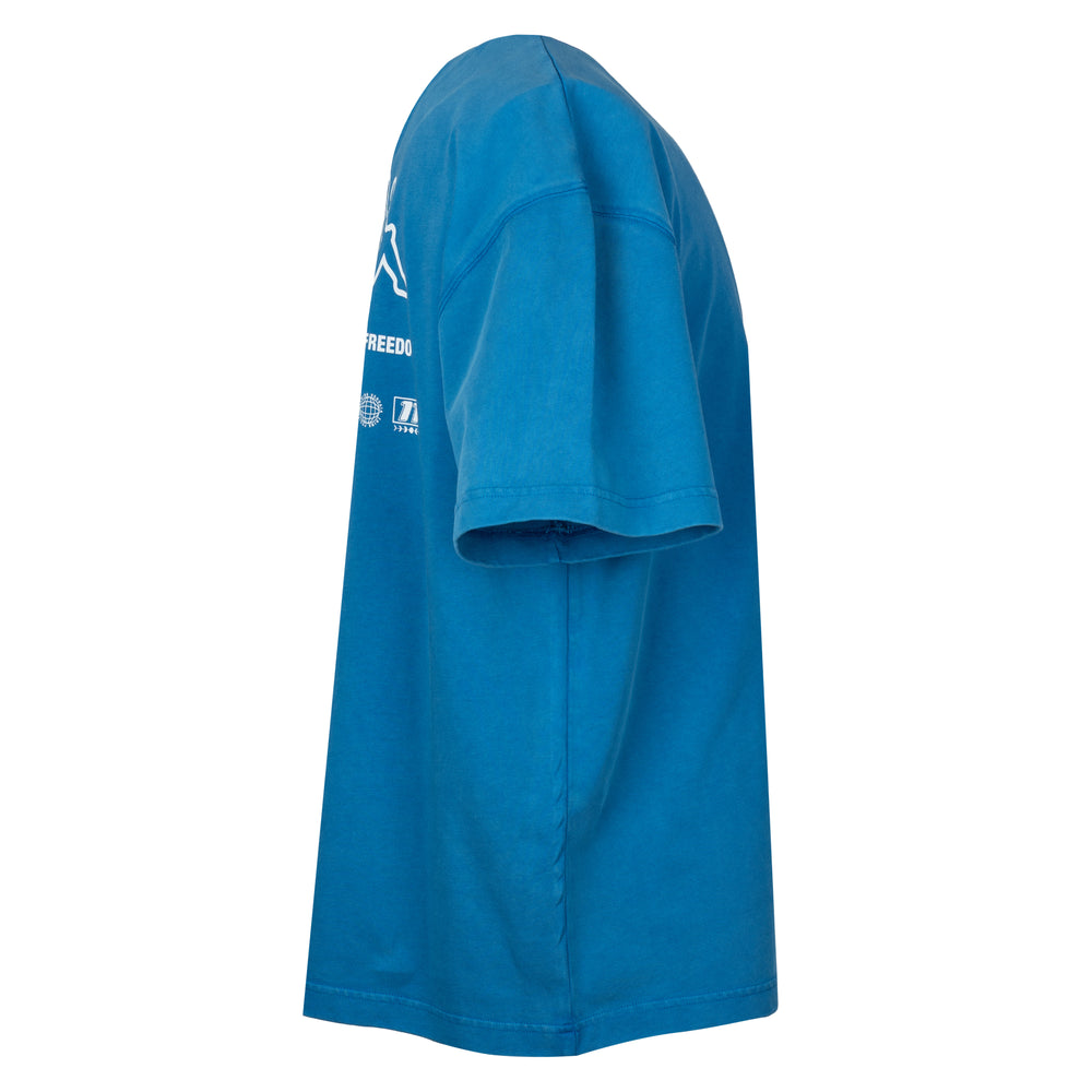 Blue Men's Oversize Sportswear T-Shirt in Soft Cotton 02