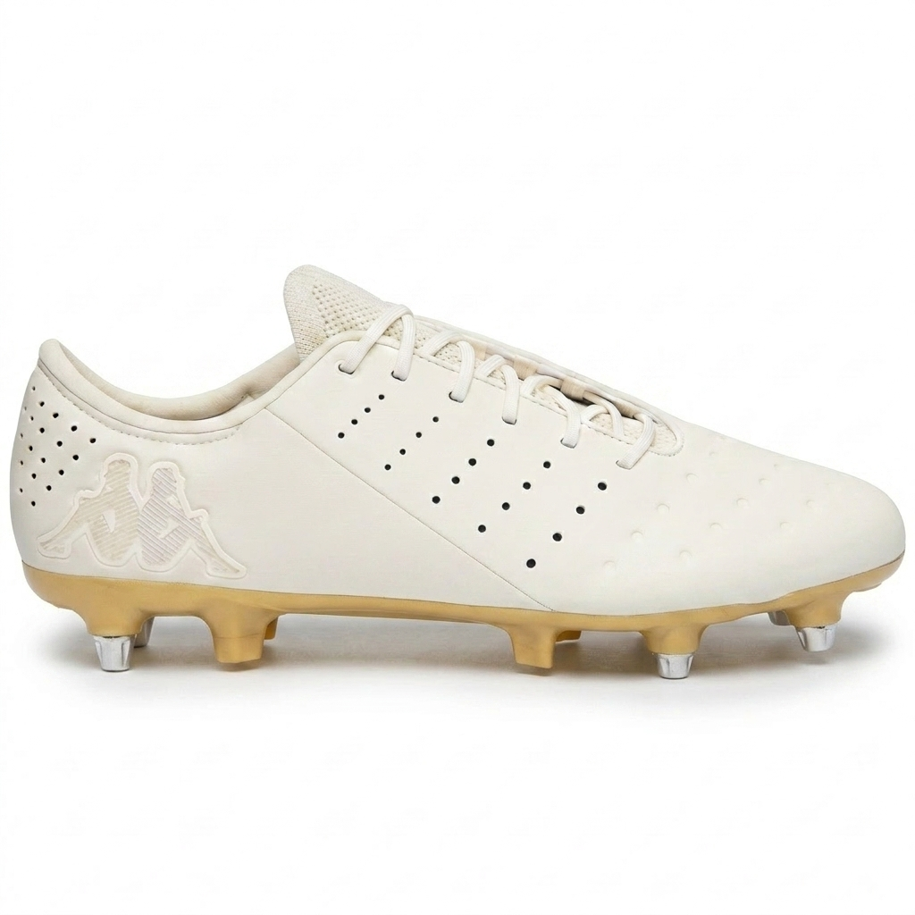 White Men's Low Cut Soccer Shoes for Soft Grounds main