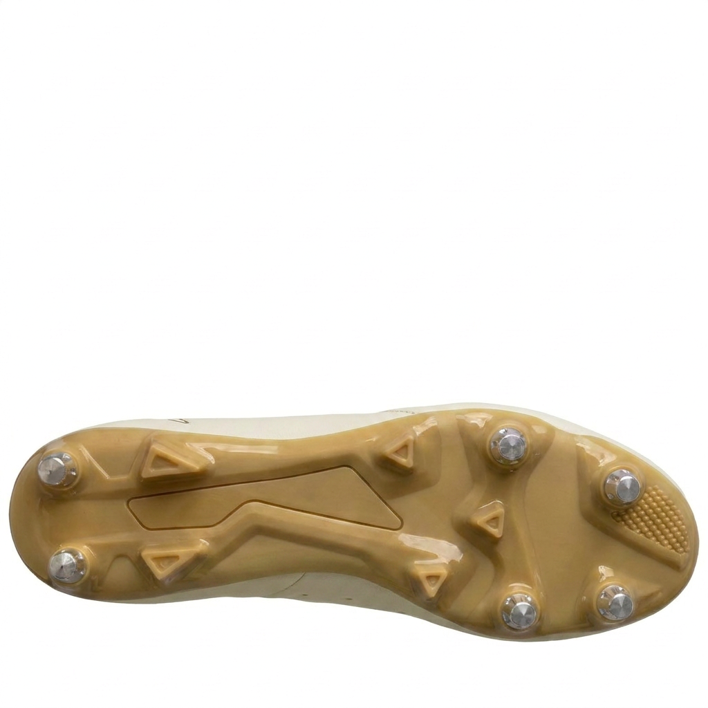 White Men's Low Cut Soccer Shoes for Soft Grounds main