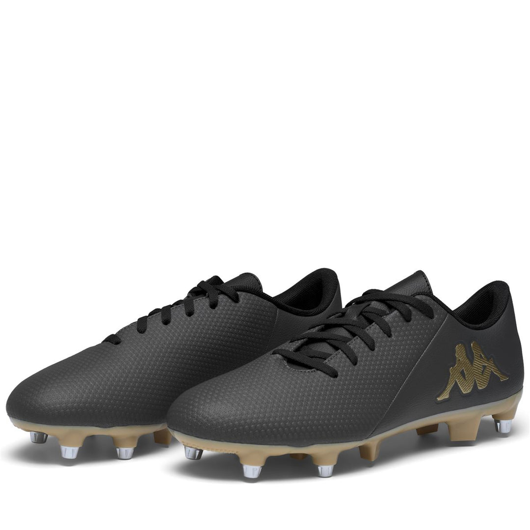 Scarpe da calcio tecniche basse da uomo, grigie e gialle. main