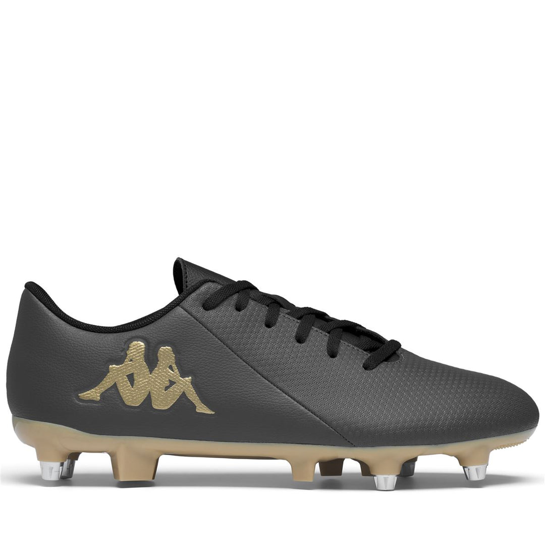 Scarpe da calcio tecniche basse da uomo, grigie e gialle. main