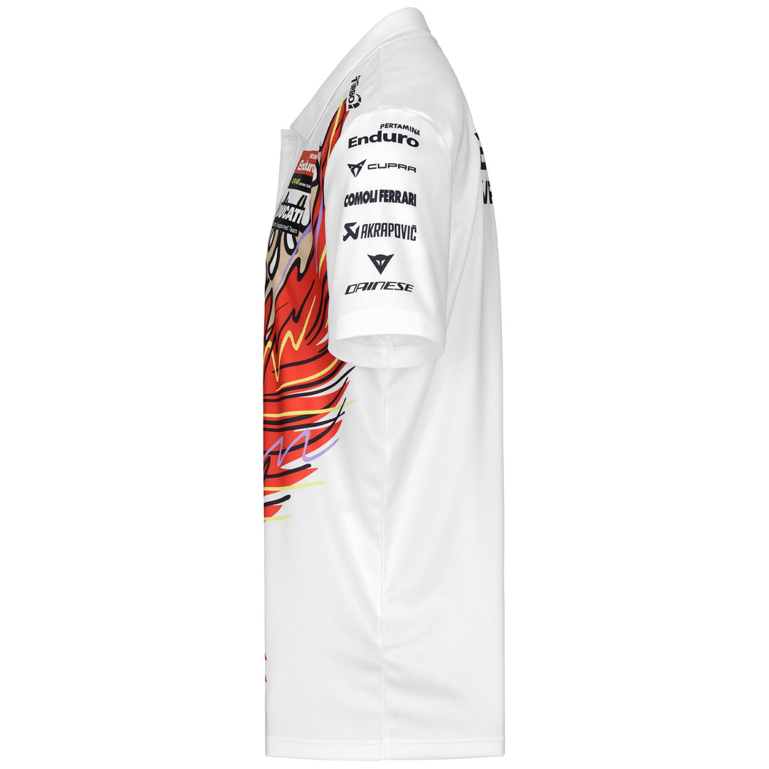 White Men's Regular Fit Polo Shirt in Recycled Polyester main