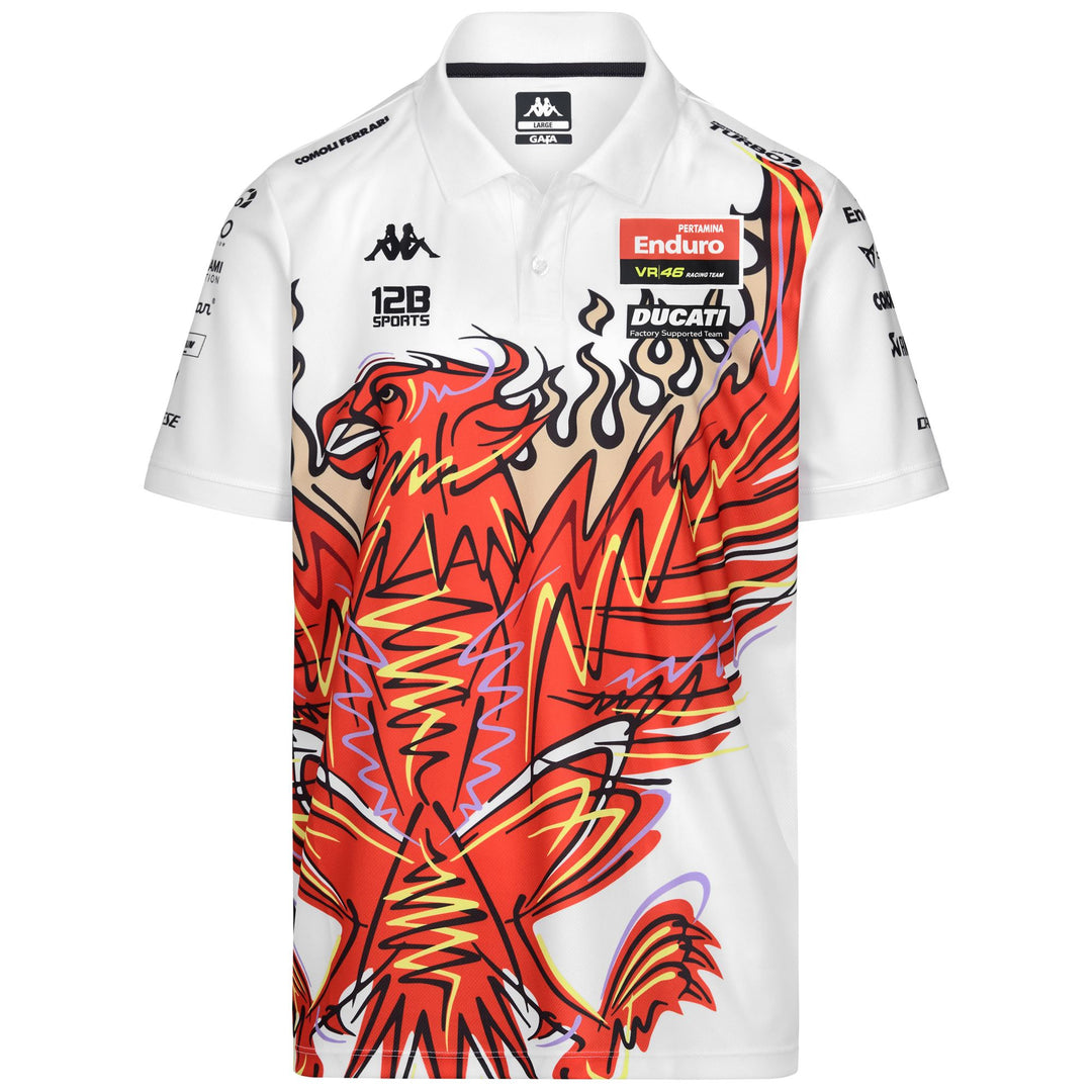 White Men's Regular Fit Polo Shirt in Recycled Polyester 01