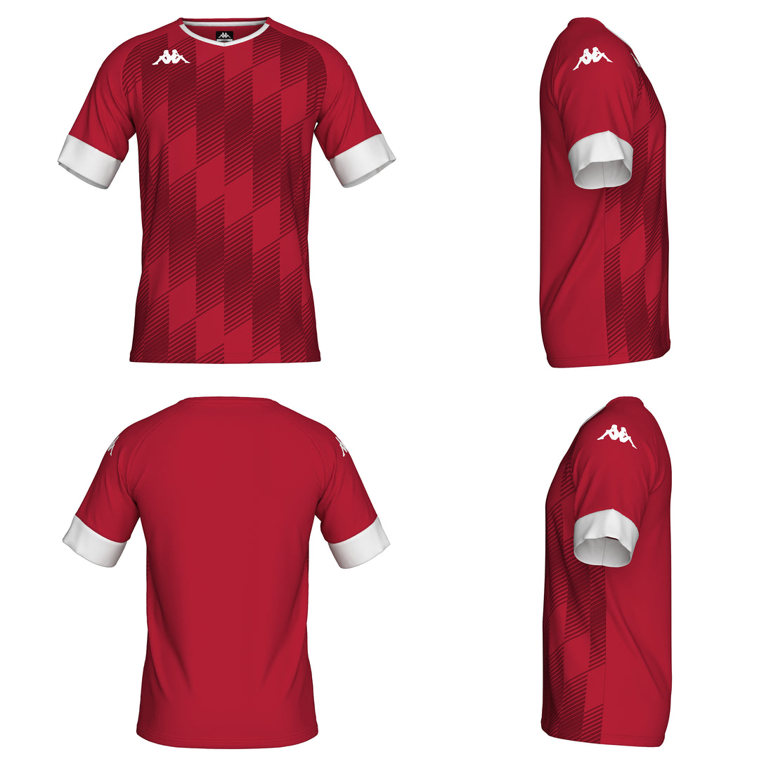 Red Men's Slim Fit Soccer Shirt in Interlock Fabric main