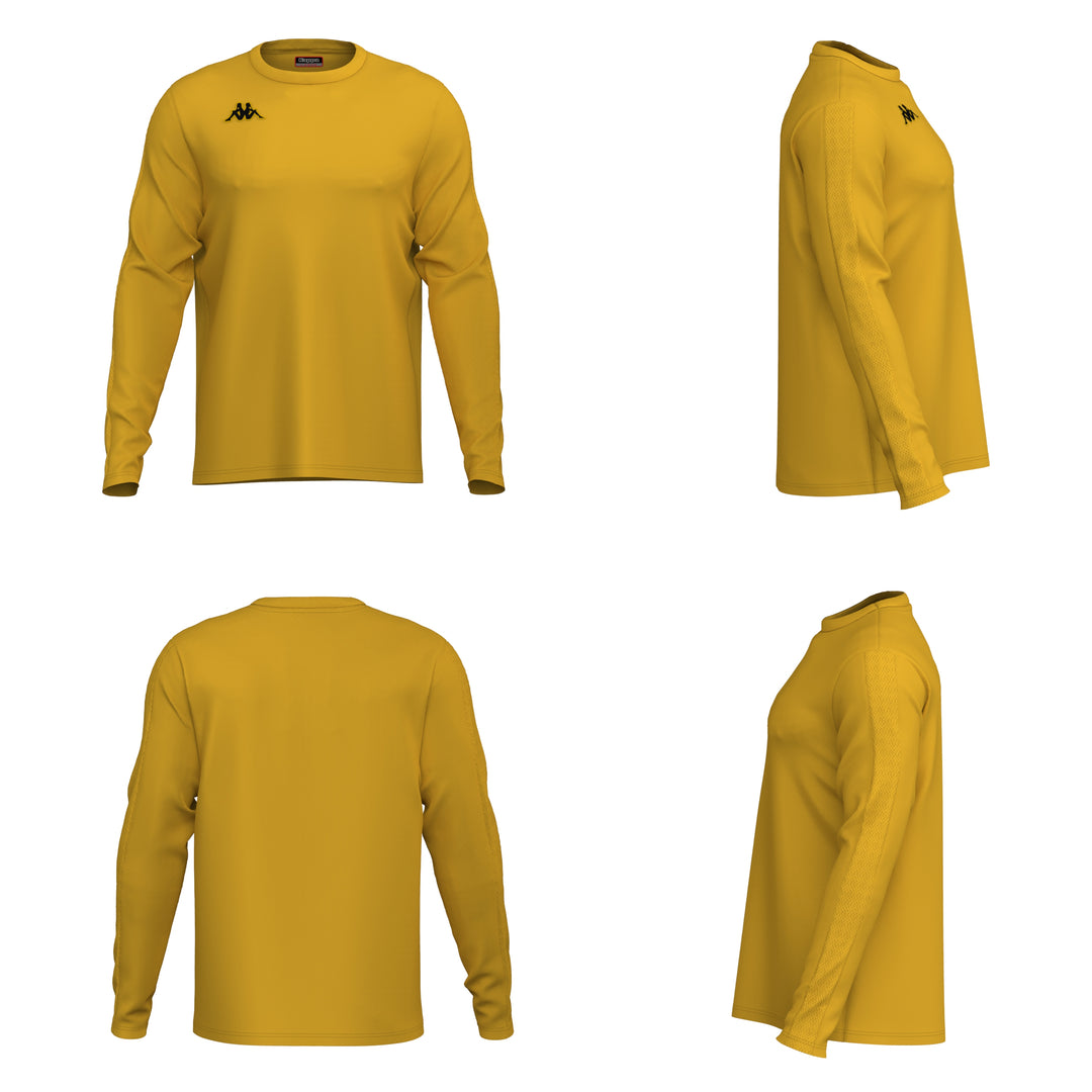 Yellow black Men's Long Sleeve Training Shirt for Soccer 01