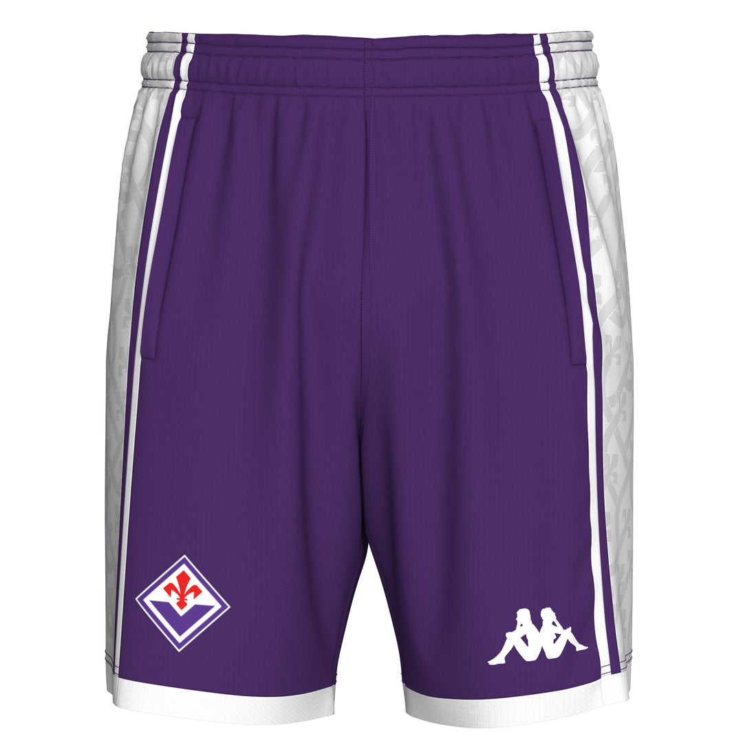 Violet Men's ACF Fiorentina Football Shorts with Elastic Waistband 01