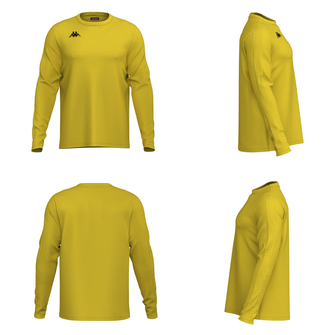 Yellow Men's Active Training Jersey with Long Sleeves 01