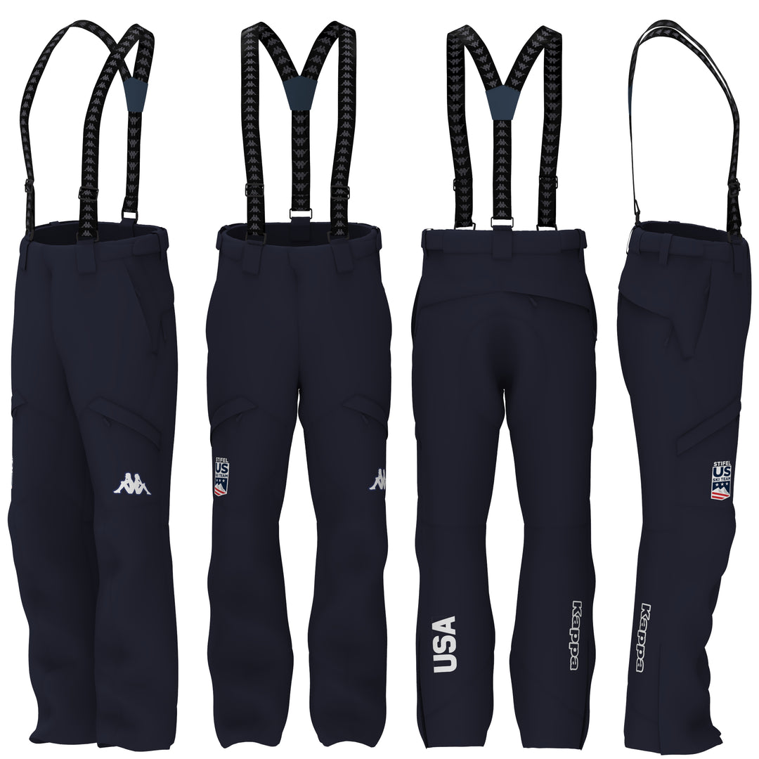 Blue Men's Padded Ski Trousers with Waterproof Zippers main