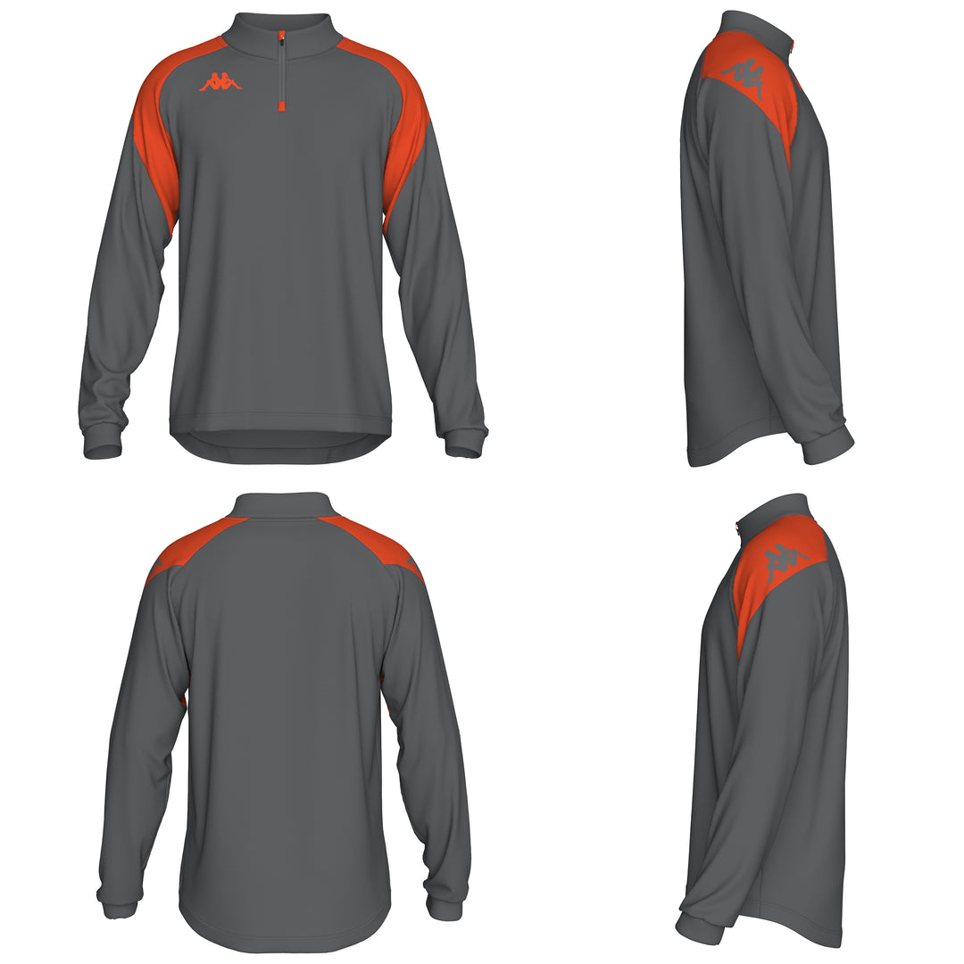 Grey Men's Slim Fit Football Training Jumper in Recycled Fabric 01