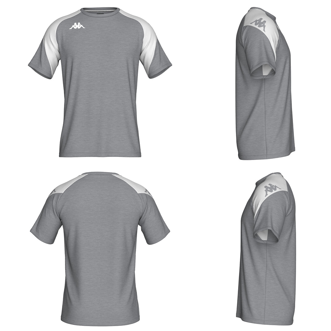 Grey Men's Slim Fit Soccer T-Shirt in Jersey Fabric 01