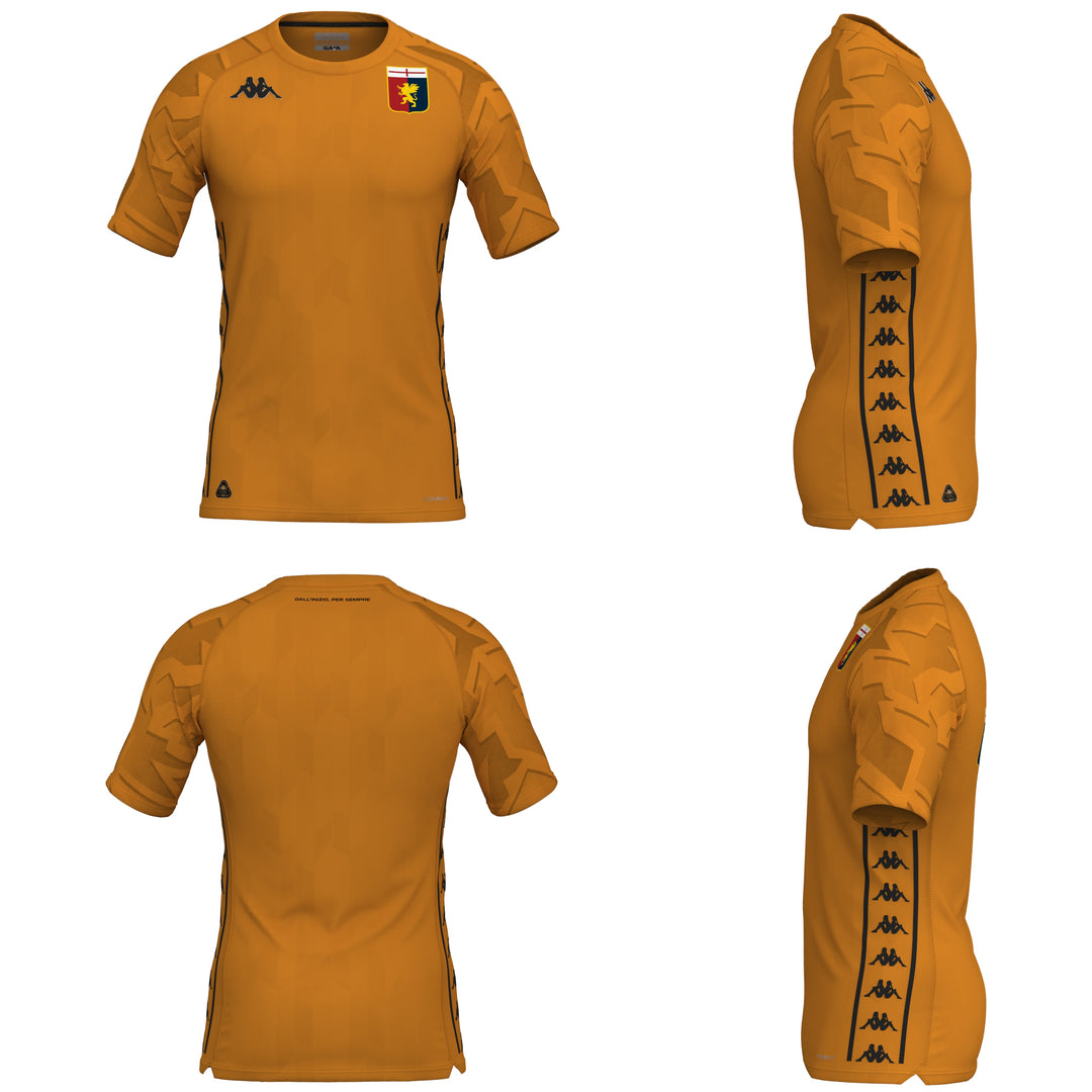 Camiseta de fútbol Genoa Slim Fit para hombre amarilla 01