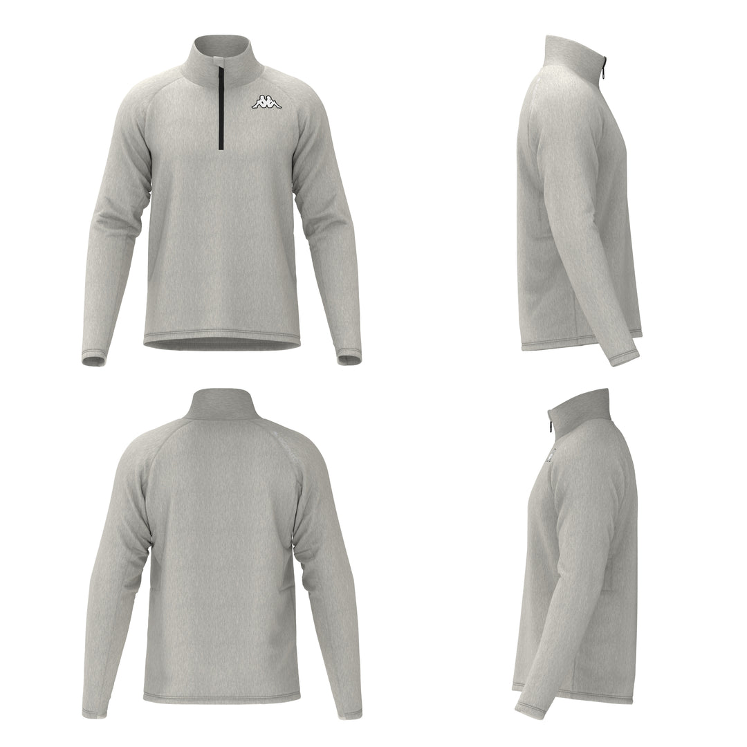 White Unisex Slim Fit Ski Fleece with Half-Zip main