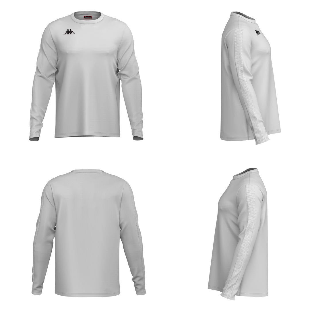 Grey Men's Long Sleeve Soccer Training Shirt 01