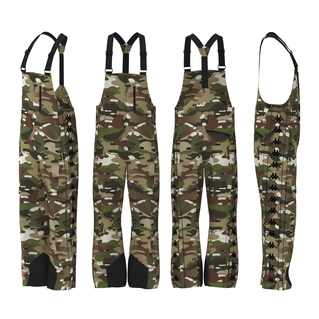 Green Men's Ski Pants with Waterproof Protection and Insulation main