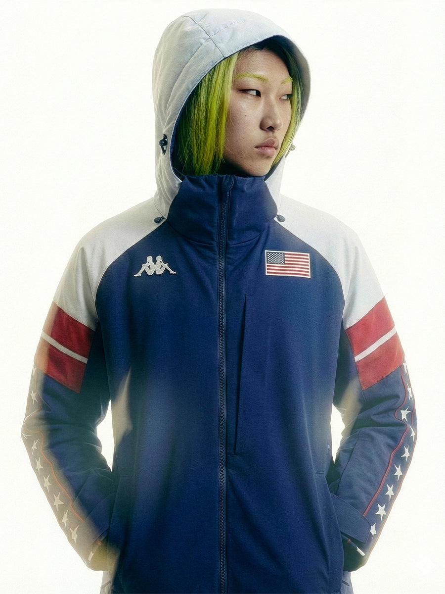 KAPPA　スキーウェアセット　USAナショナルチームモデル Kappa Men's USA Ski Team Fleece Jacket - Blue Avio - TeamSkiWear