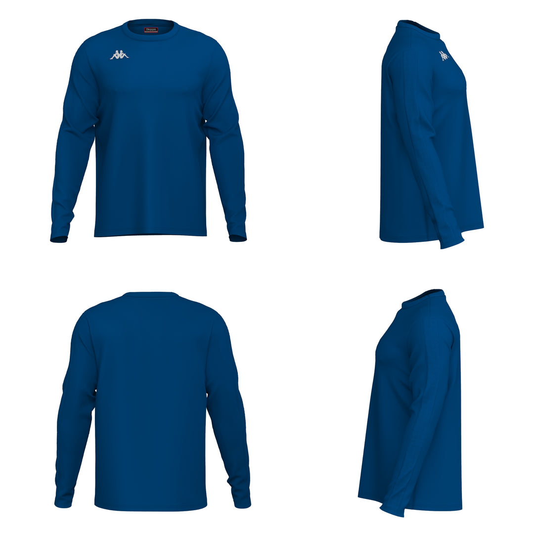 Nautical blue Men's Long Sleeve Soccer Training Shirt 01