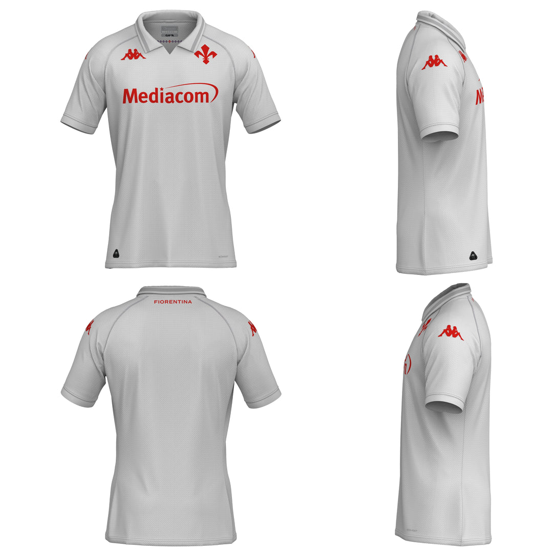 Maillot de football ACF Fiorentina pour homme, blanc, en tissu recyclé main