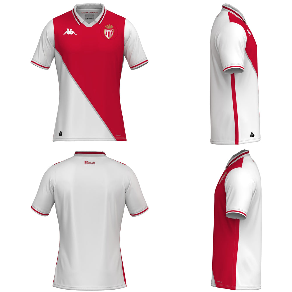 White Men's AS Monaco Football Shirt 02