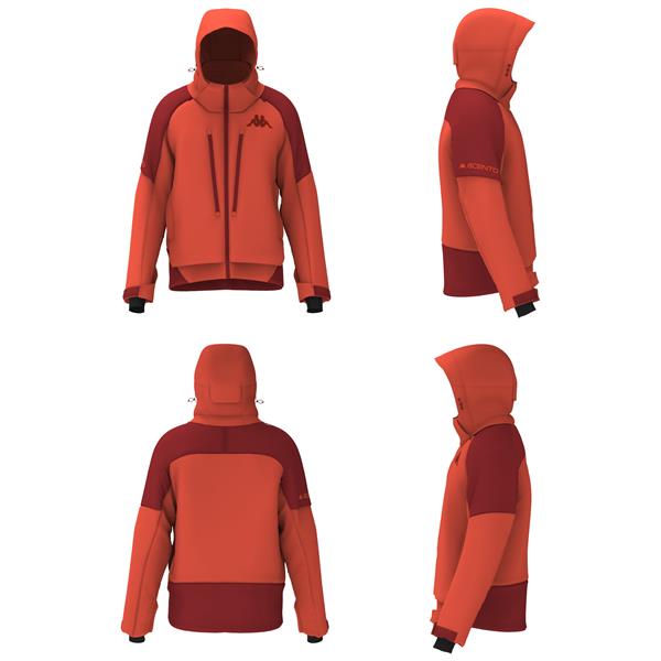 Orange Men's Ski Jacket with Waterproof Protection and Insulation main