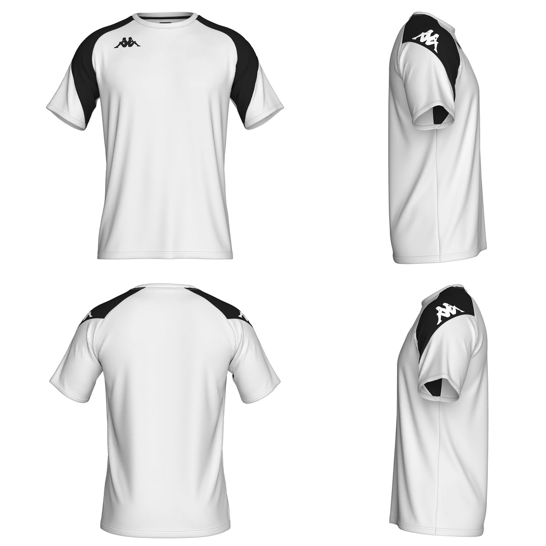 White Men's Slim Fit Soccer T-Shirt in Jersey Fabric 01