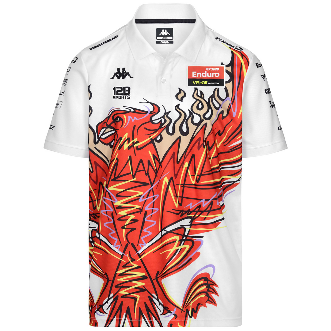 White Men's Regular Fit Polo Shirt in Recycled Polyester main