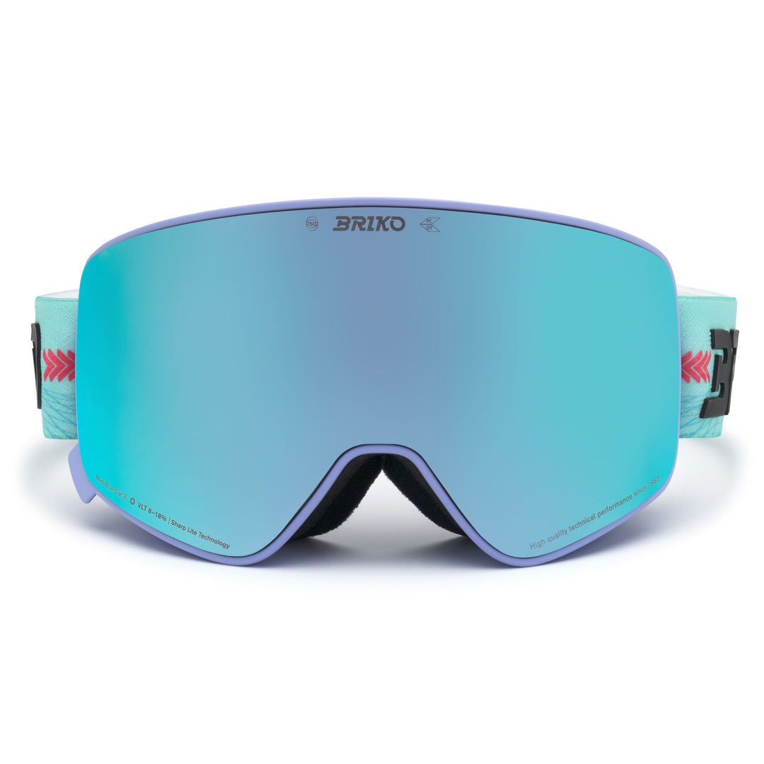 Masque de ski unisexe bleu avec écran cylindrique extra-large 01