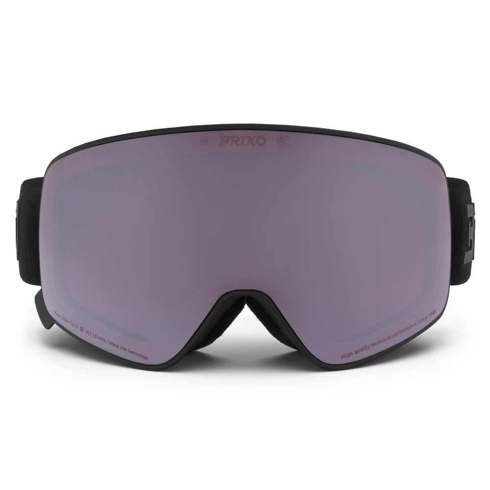 Lunettes de ski cylindriques noires unisexes avec revêtement antibuée 02