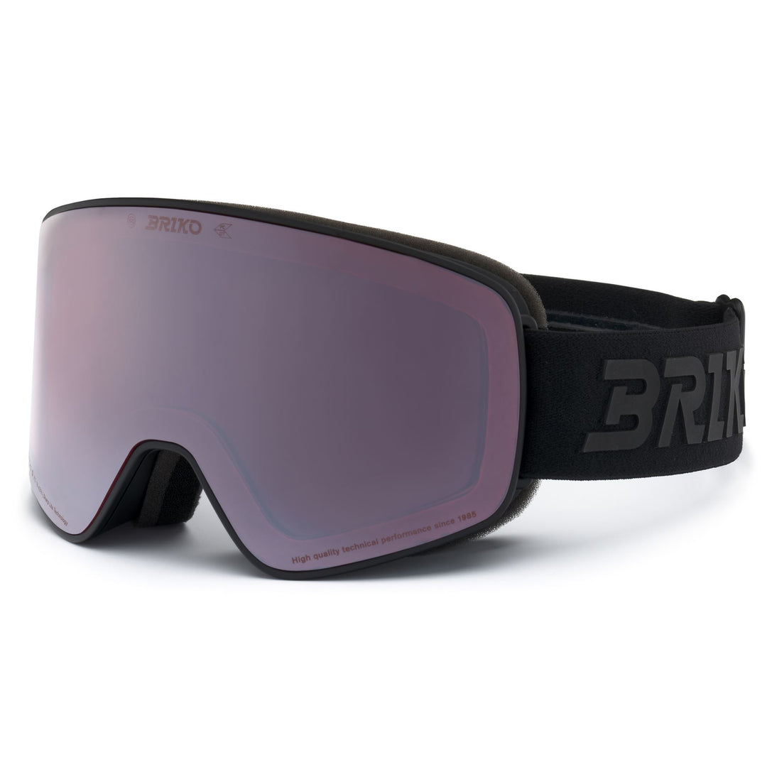 Lunettes de ski cylindriques noires unisexes avec revêtement antibuée main