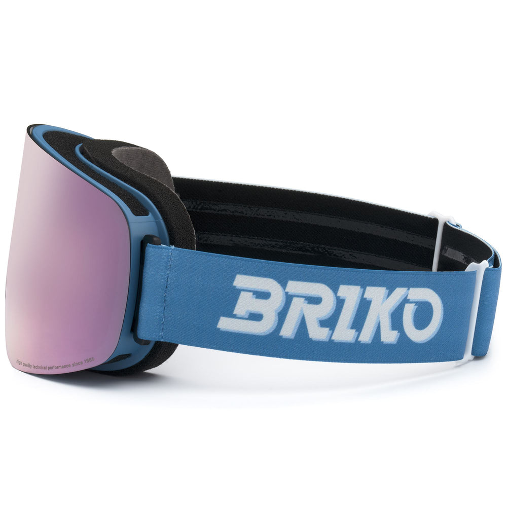 Masque de ski unisexe bleu sans monture avec double écran cylindrique 02