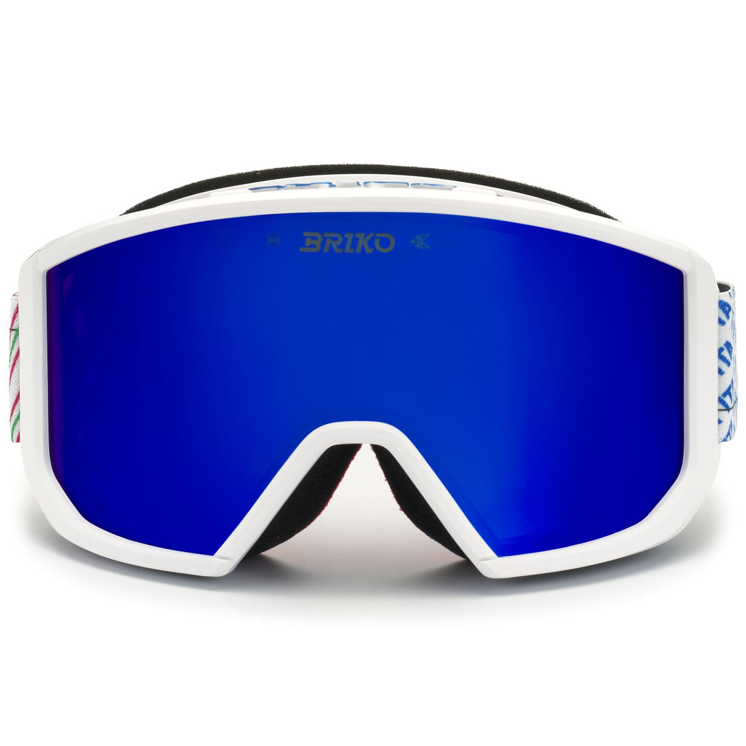 Masque de ski unisexe blanc à double lentille cylindrique 01
