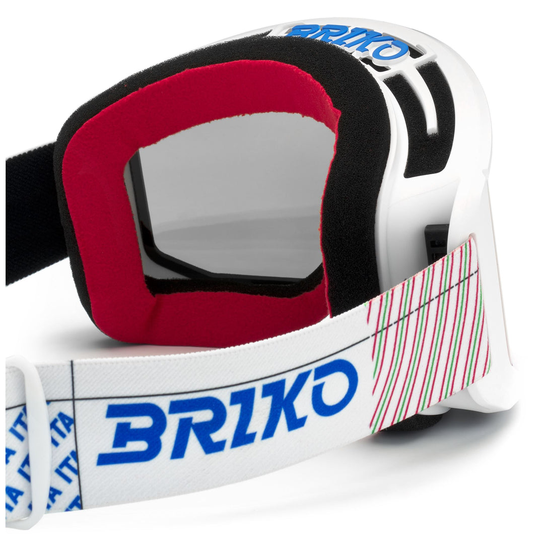 Masque de ski unisexe blanc à double lentille cylindrique main