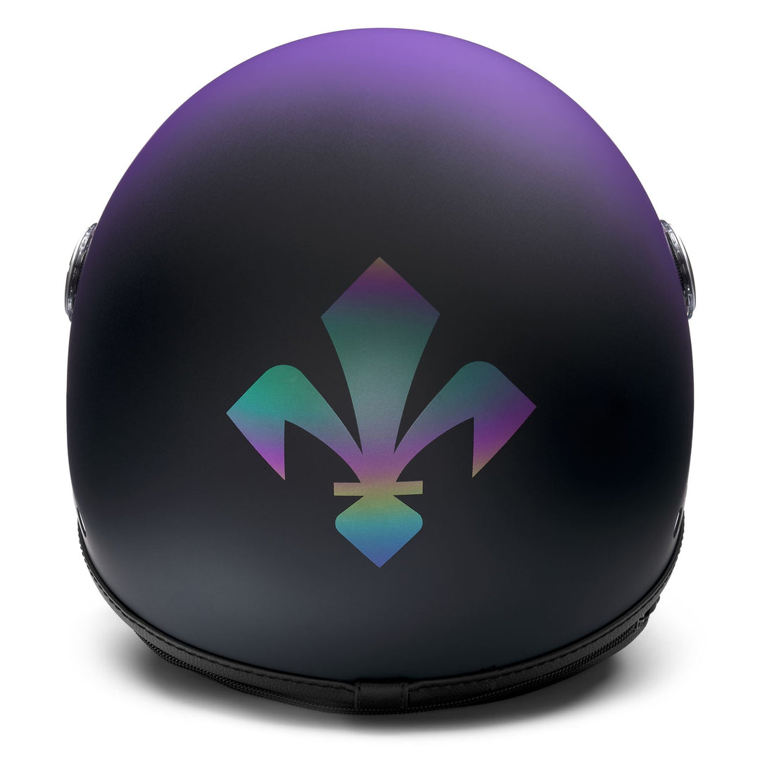 Casque Demijet unisexe violet avec visière anti-rayures 01