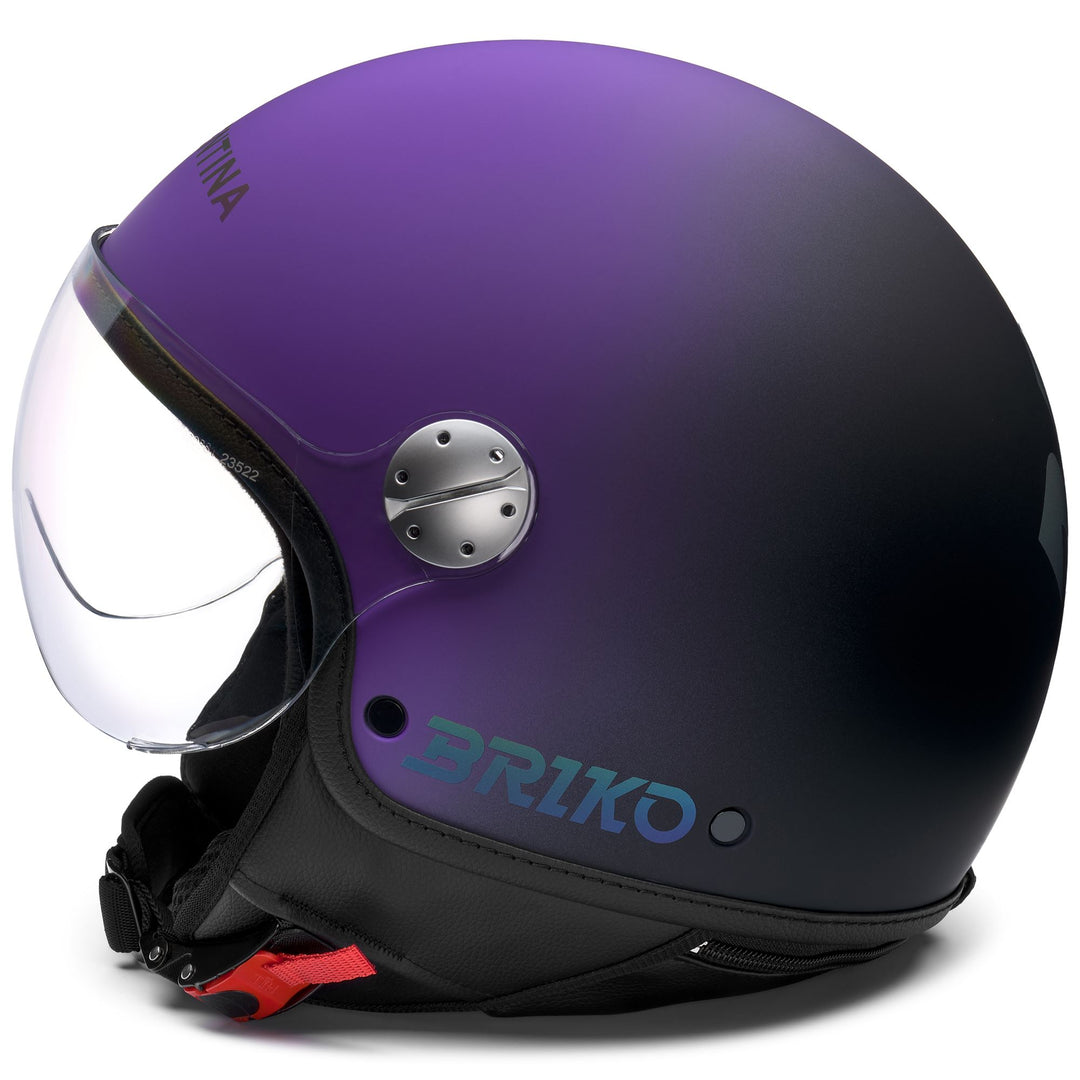 Violet Unisex Demijet Helmet with Anti-Scratch Visor main