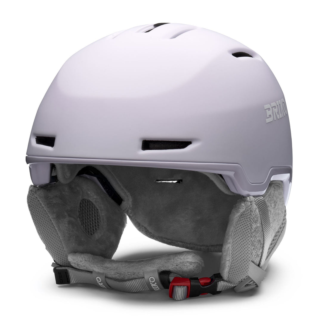 Casque de ski violet pour femme avec ventilation réglable main
