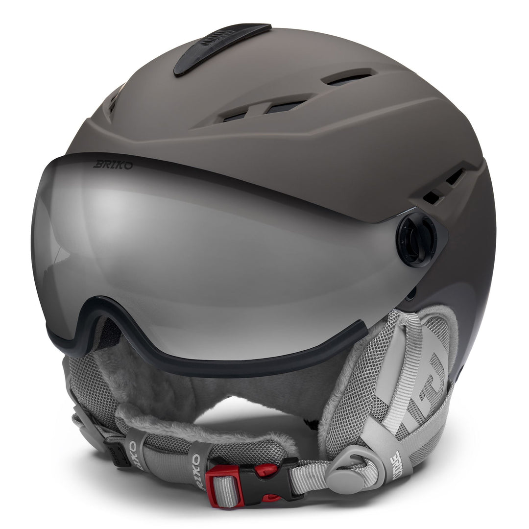 Grey Women's Ski Helmet with ABS Shell and Active Ventilation 01