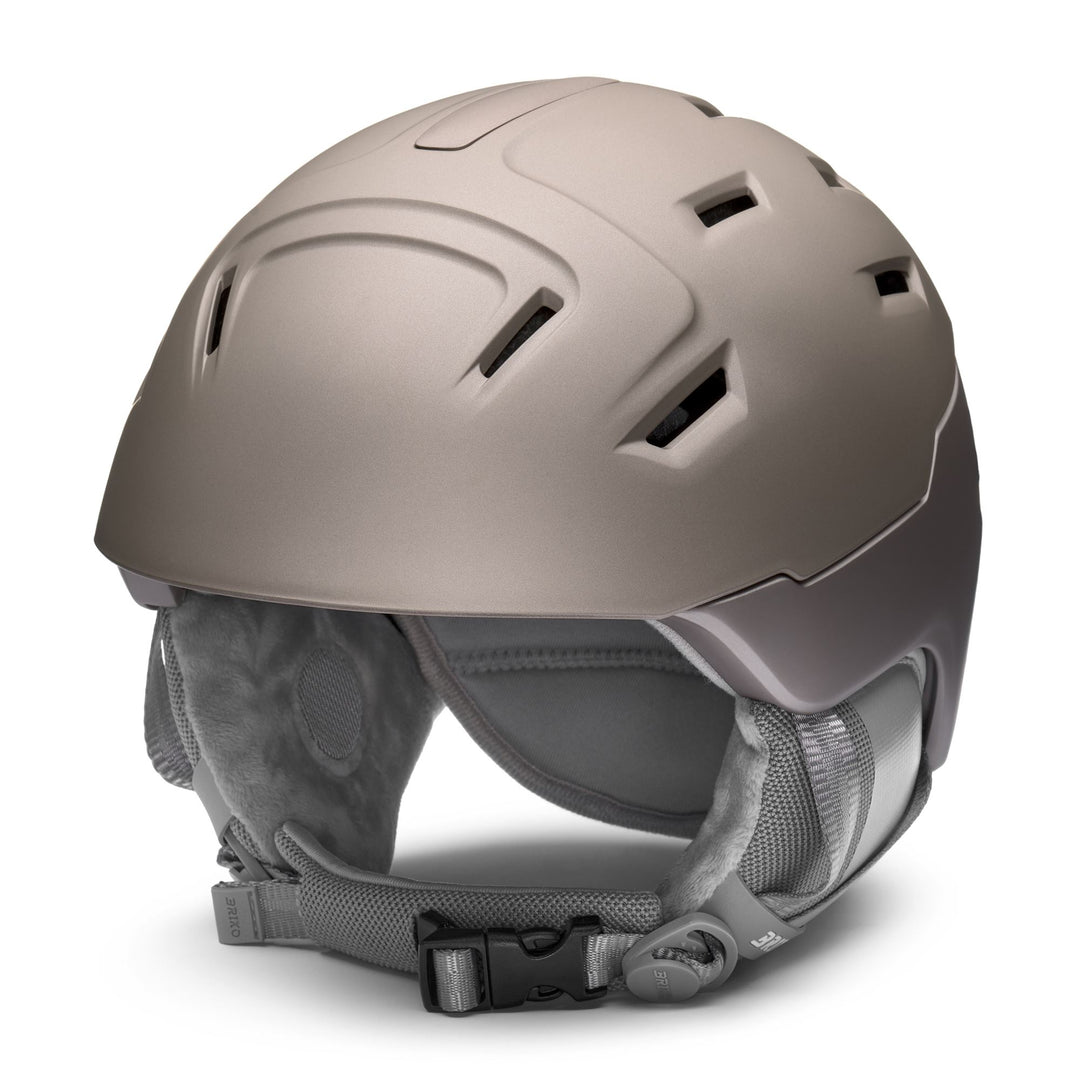 Casque de ski léger pour femme, marron, à construction hybride 01