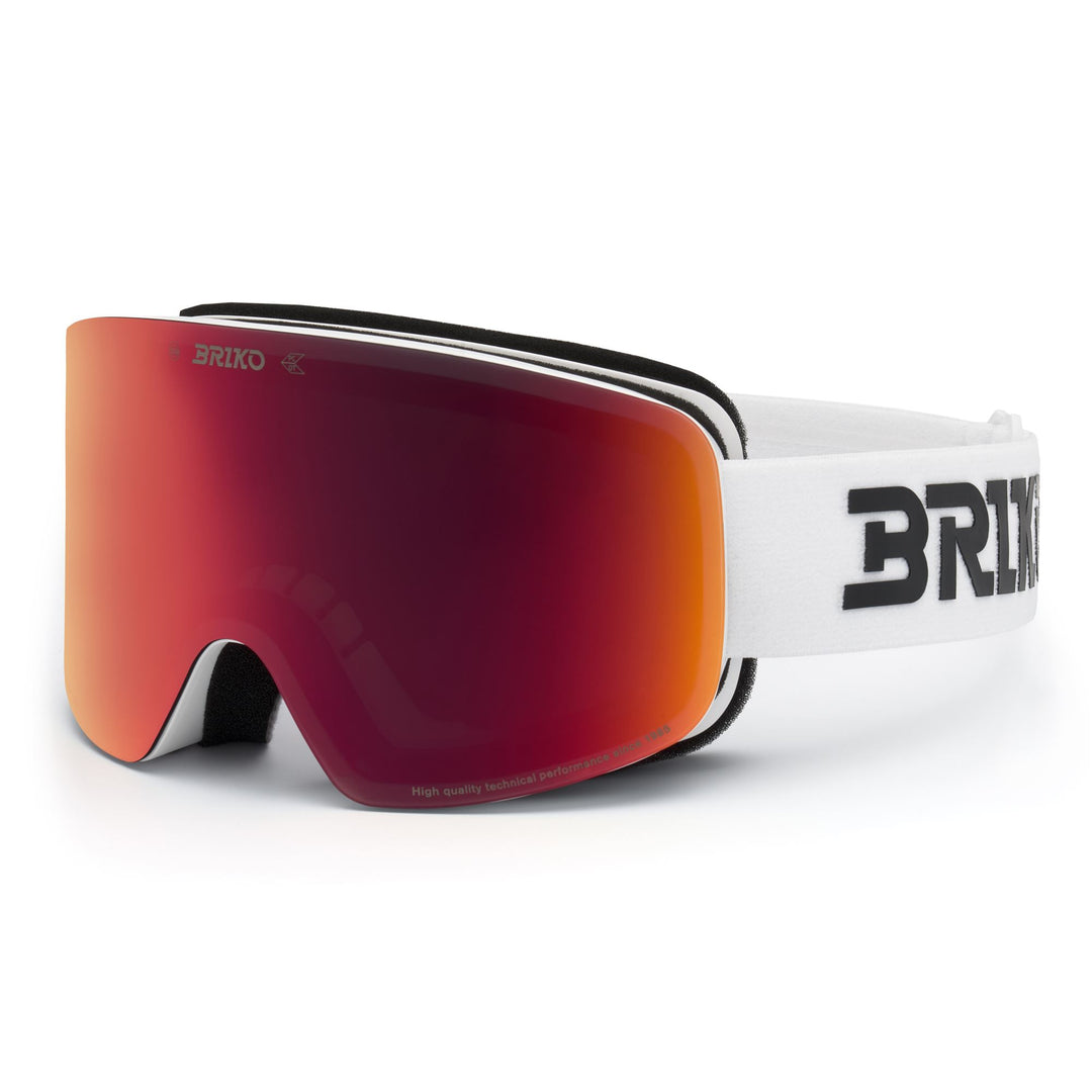 Masque de ski cylindrique unisexe blanc avec système de changement d'écran magnétique main