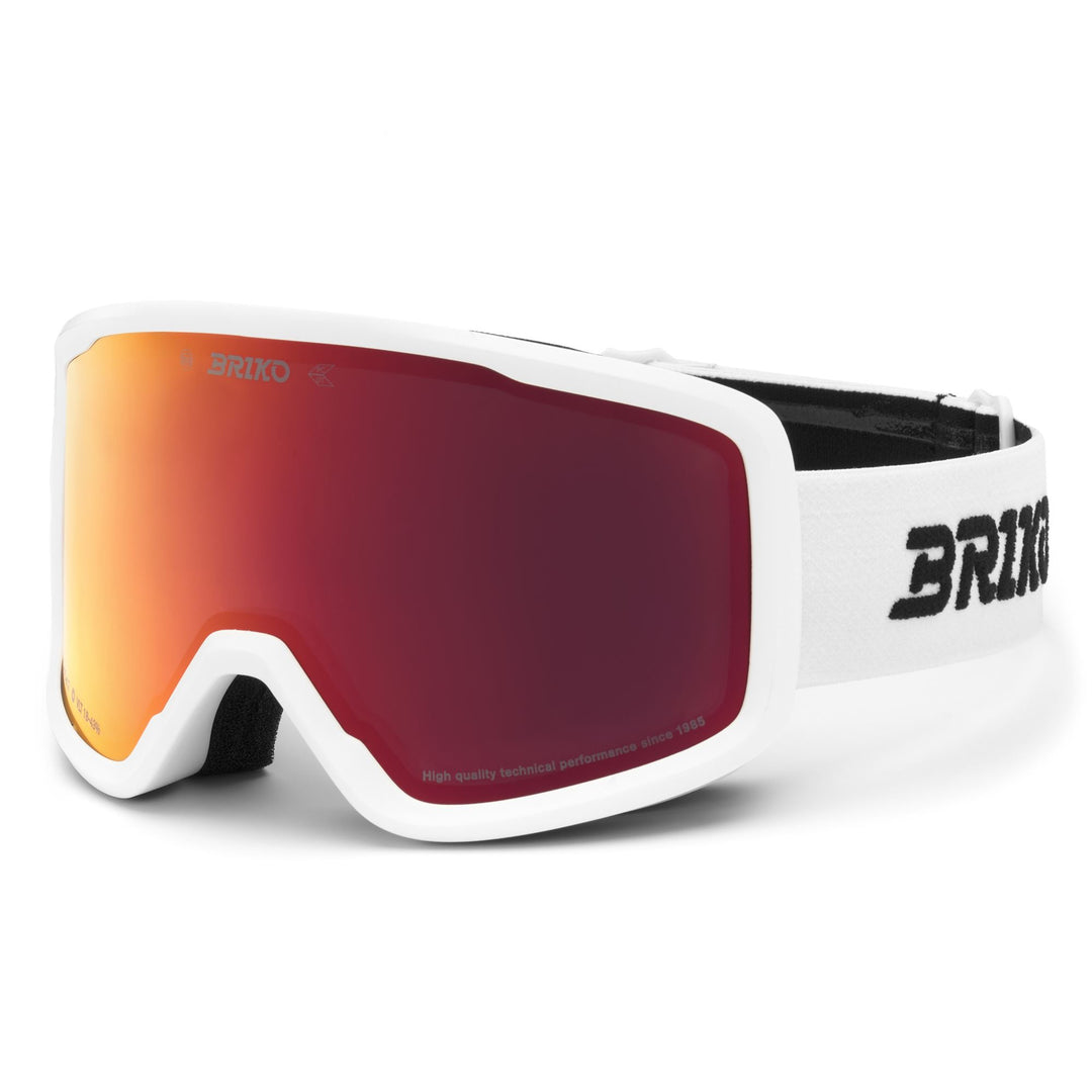 Occhiali da sci unisex bianchi con lente cilindrica antiappannamento main
