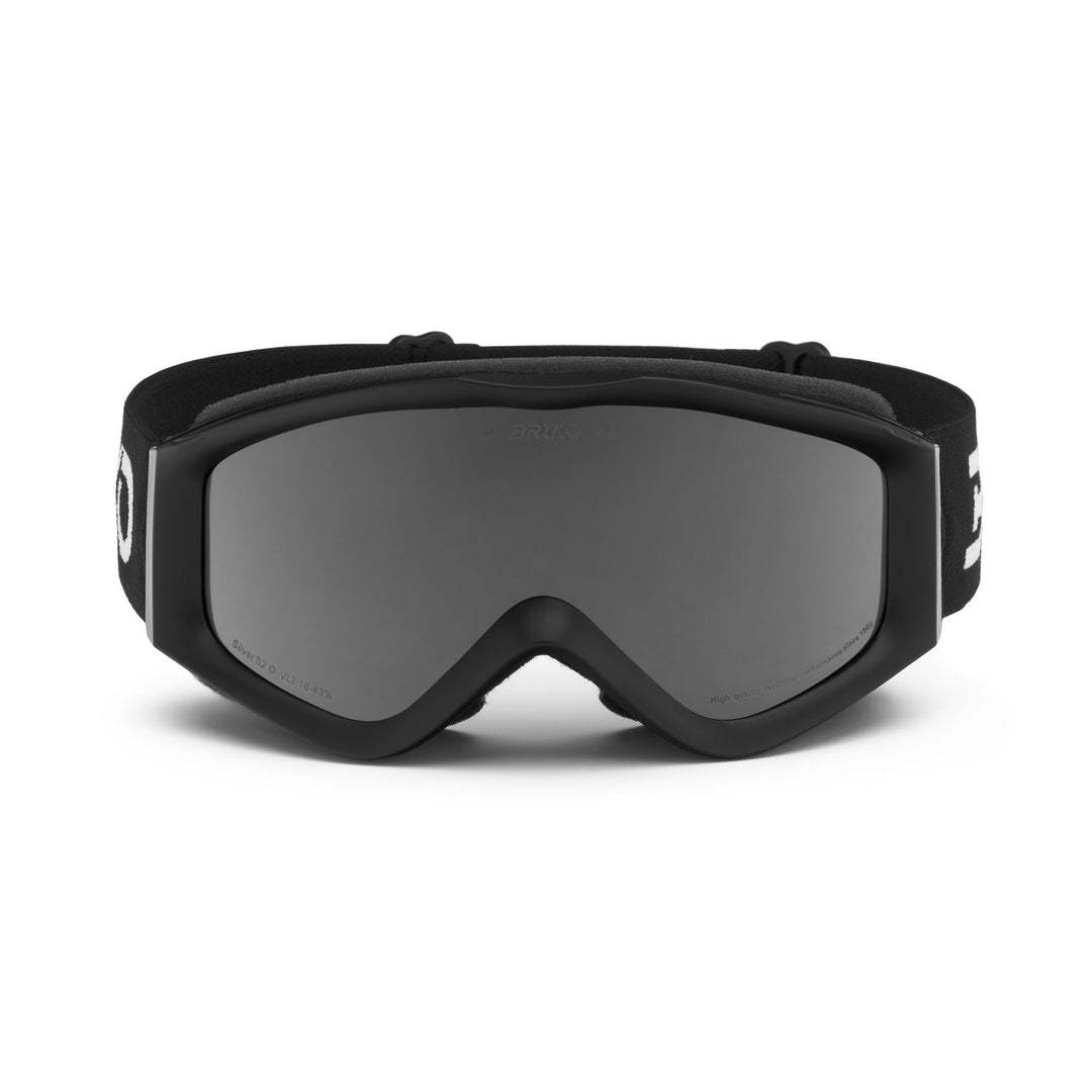 Lunettes de ski cylindriques unisexes noires pour enfants avec protection UV main