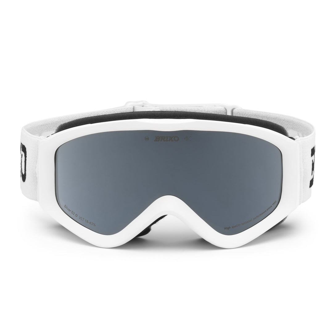 Lunettes de ski blanches pour enfants avec verre cylindrique 01