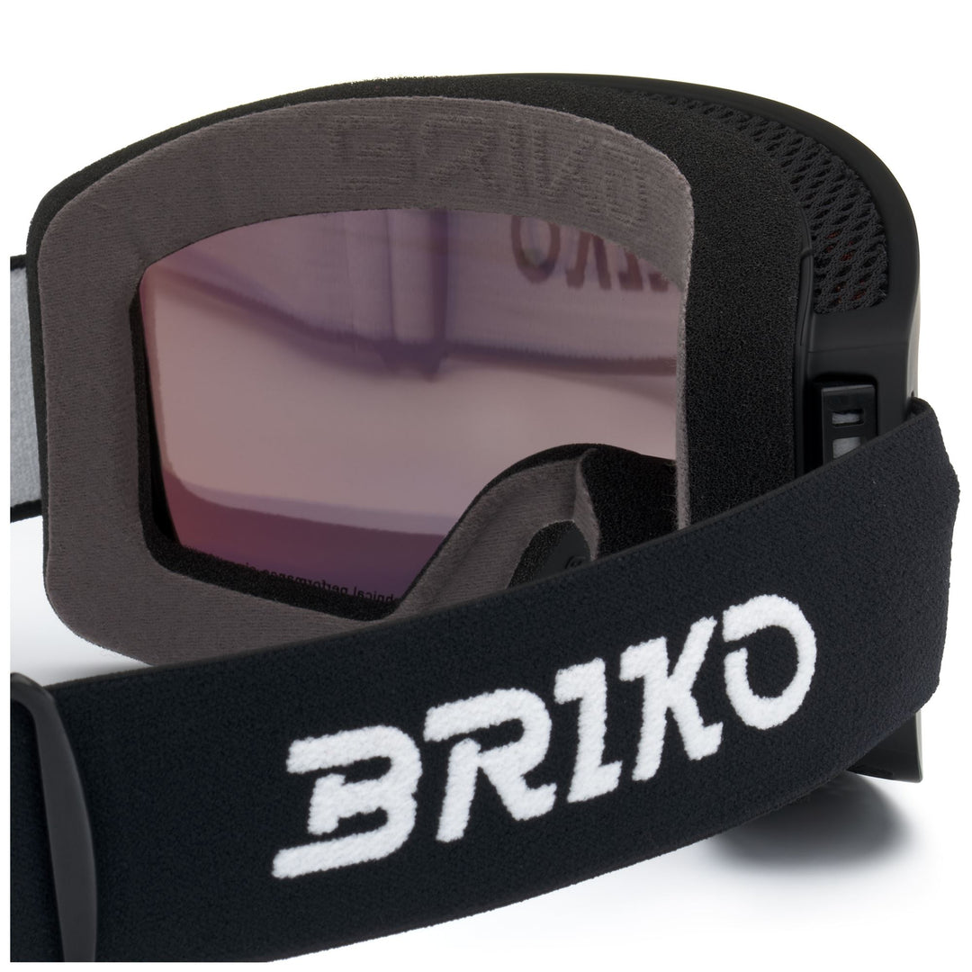 Lunettes de ski cylindriques noires unisexes avec traitement antibuée main