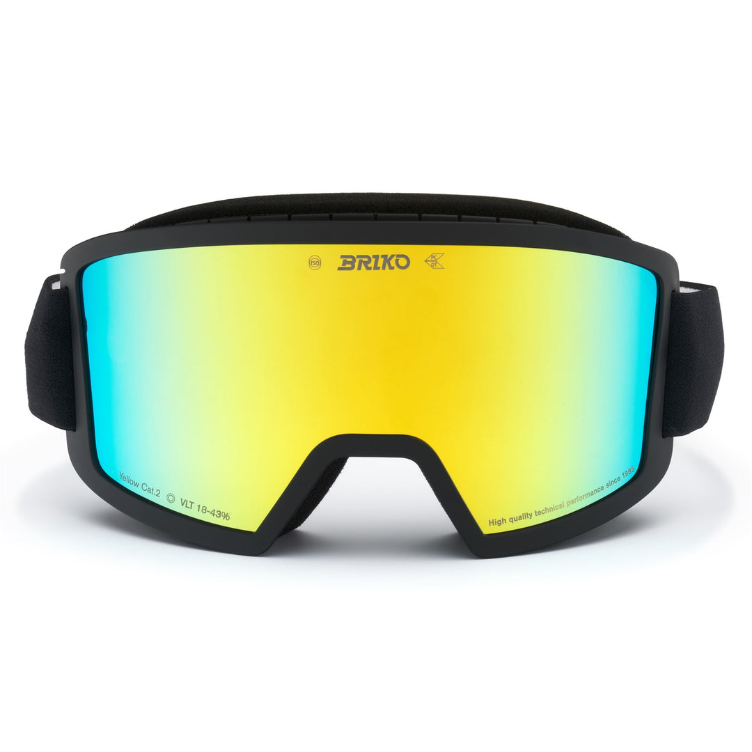 Lunettes de ski cylindriques noires unisexes avec traitement antibuée 01