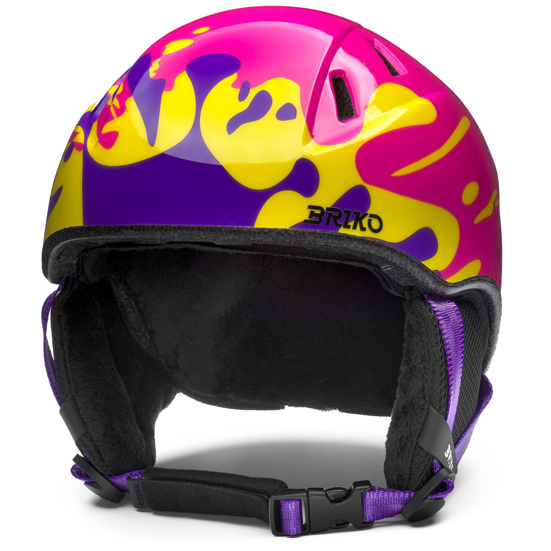 Casco da sci unisex per bambini viola con imbottitura rimovibile 01