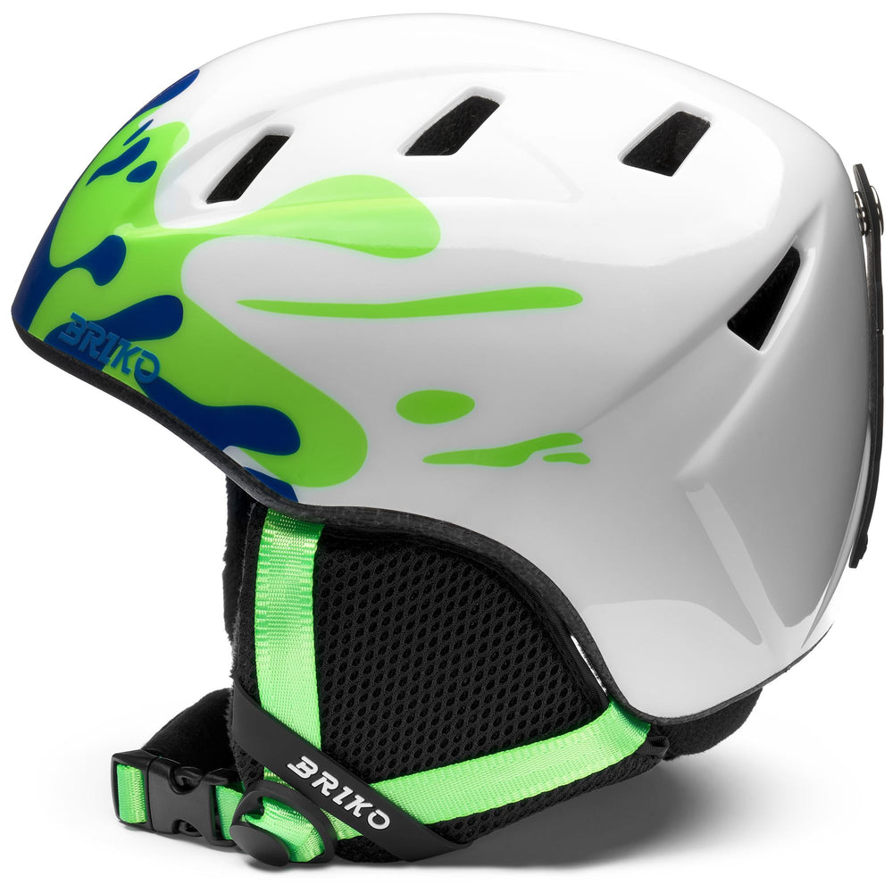 MAKALU GRAPHIK - Helmets - Helmet - Unisex - Shiny White-Neon Green-Endeavour Blue 02