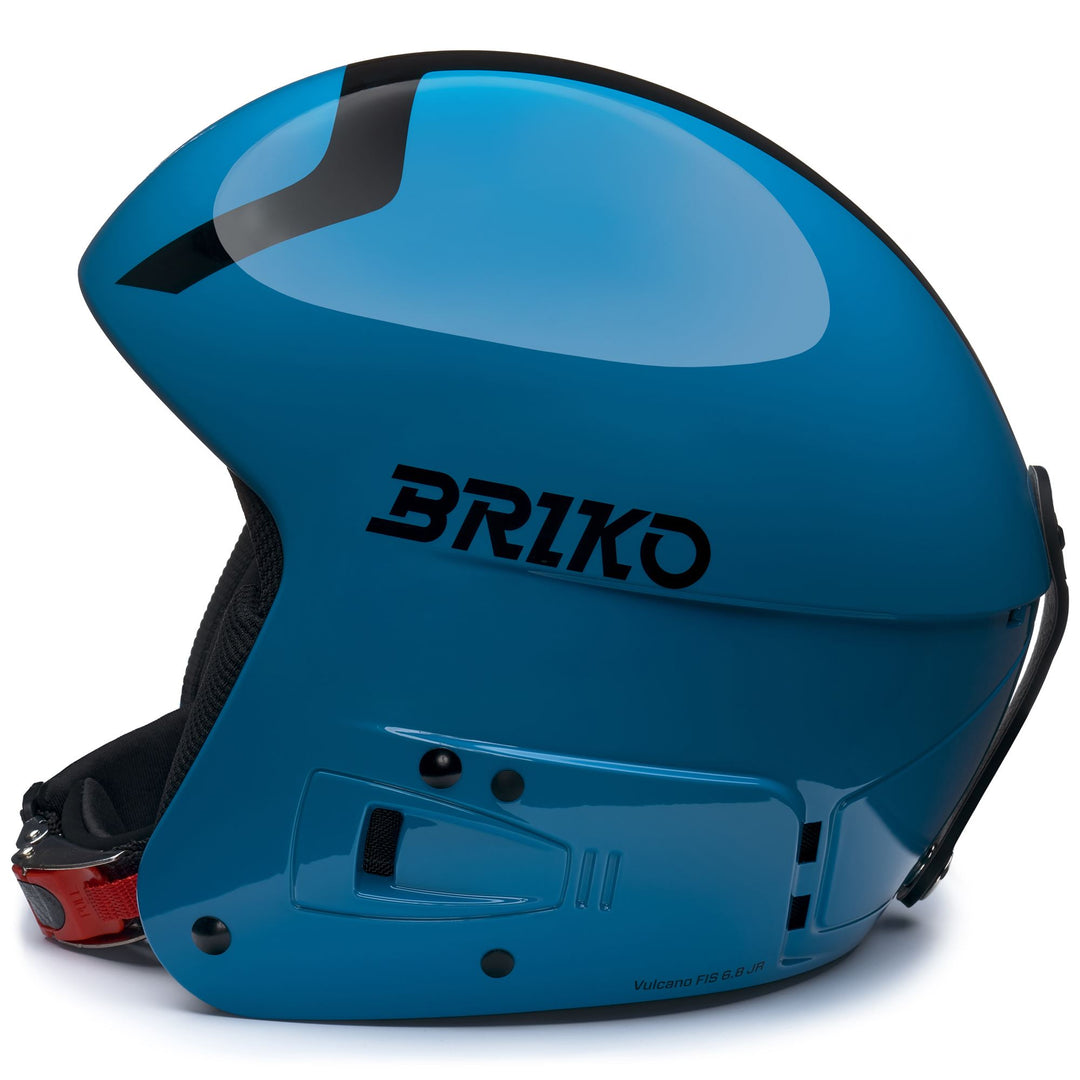 Casque de ski unisexe bleu pour enfant avec système de réglage 3D main