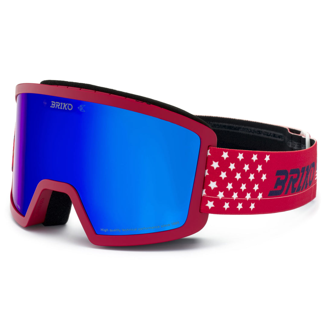 Gafas de esquí unisex rojas con lente cilíndrica doble antivaho main